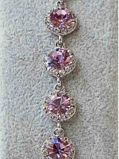 Halo Crystal Bracelet - Light Amethyst / Silver